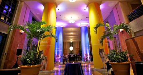 Corporate Event - Fabric Wrapped Pillars