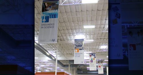 Hanging banners / signage including install