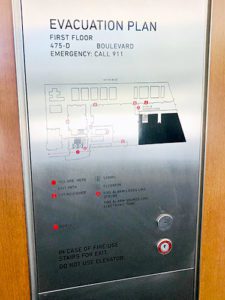 Stainless Steel Replacement Elevator Plate to Match Existing Metal Frame with Print, Cut Outs and Stud Mounts